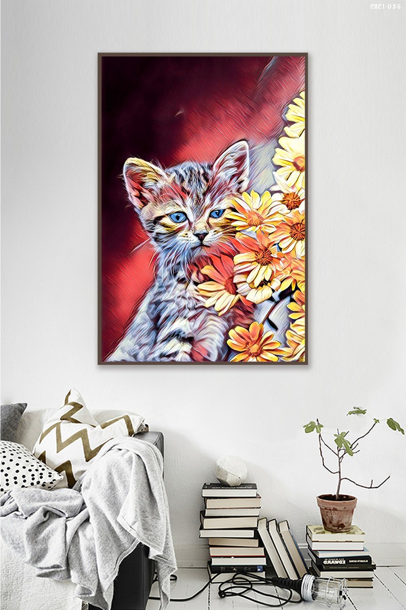 Tranh hoa cúc CHC1-026